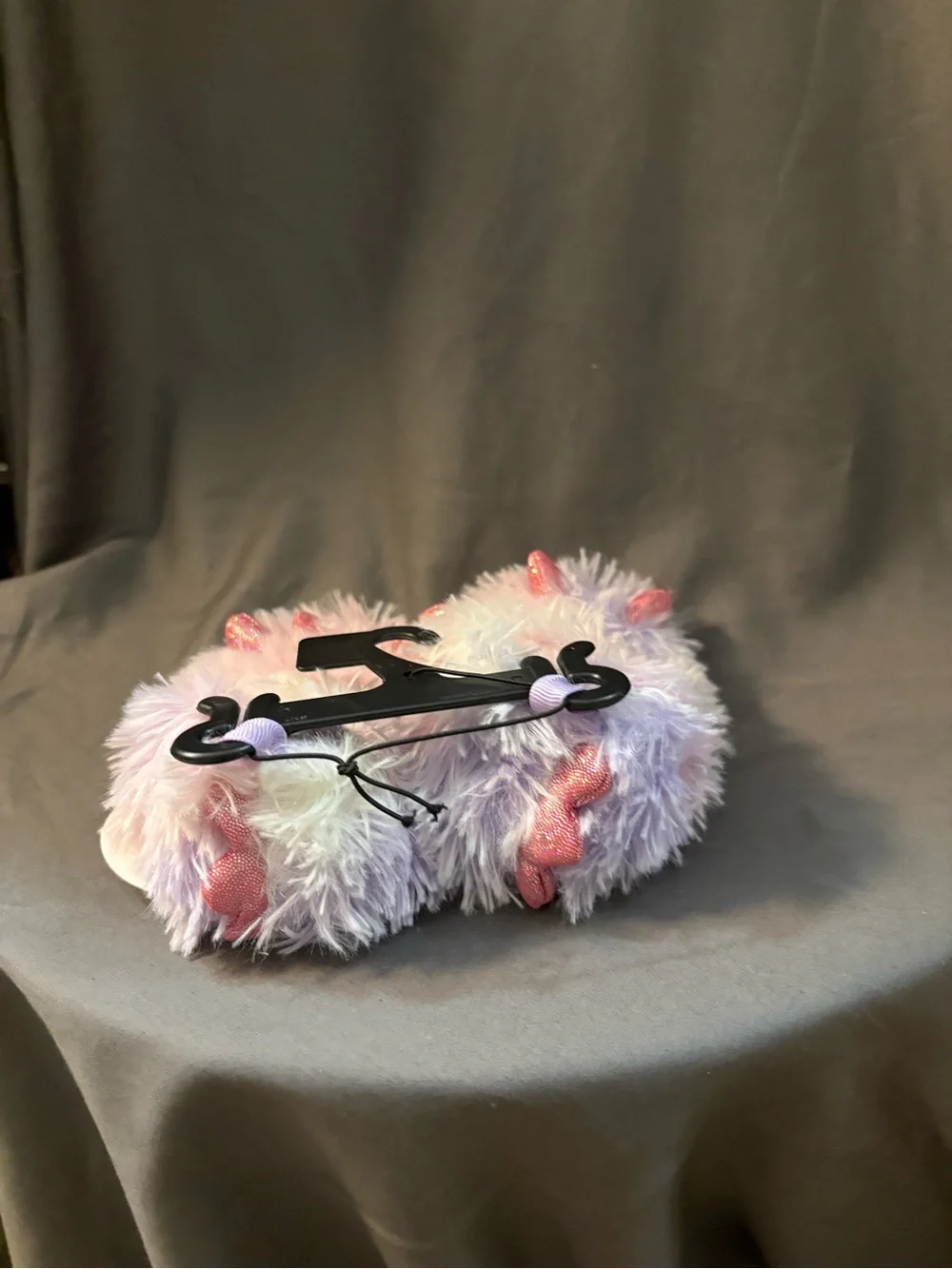 NWT wonder nation Pastel monster Slippers in Pink and Lavender sku TR size 2 (3M